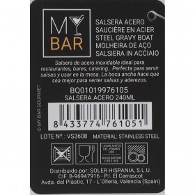 Salsiera Quttin 240 ml Argentato Acciaio (12 Unità)