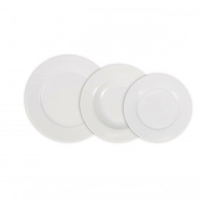 Set di Stoviglie La Mediterránea Aneto Bianco Rotonda 12 Pezzi (2 Unità)