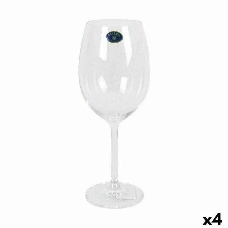 Set di calici da vino Bohemia Crystal Clara 450 ml Vino 6 Pezzi (4 Unità)