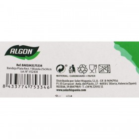 Vassoio per aperitivi Algon Argentato Rettangolare 25,5 x 35 x 2 cm Monouso (48 Unità)
