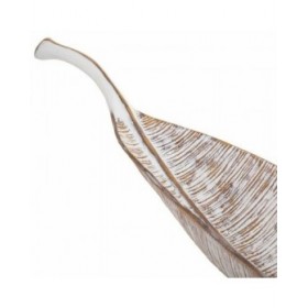 Centrotavola Alexandra House Living Bianco Poliresina 15 x 20 x 95 cm Foglio