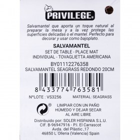 Sottopentola Privilege Alghe marine Marrone Ø 20 cm (36 Unità)