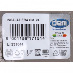 Insalatiera Dem Inside Plastica 2,7 L 24 x 24 x 11 cm (12 Unità)