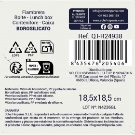 Porta pranzo Ermetico Quttin Quadrato 1,1 L (6 Unità)