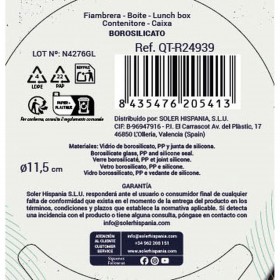 Porta pranzo Ermetico Quttin Rotonda 200 ml (12 Unità)