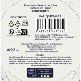 Porta pranzo Ermetico Quttin Rotonda 1,3 L (6 Unità)