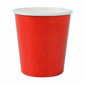 Set di Bicchieri Algon Monouso Cartone Rosso 20 Pezzi 120 ml (24 Unità)