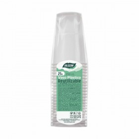 Set di bicchieri riutilizzabili Algon Bianco 25 Pezzi 250 ml (48 Unità)