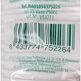 Set di bicchieri riutilizzabili Algon Bianco 25 Pezzi 250 ml (48 Unità)