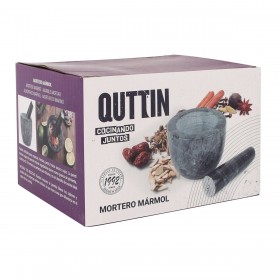 Mortaio da cucina Quttin Granito 10 x 10 x 8 cm (12 Unità)
