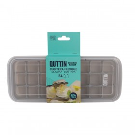 Formina per Cubetti di Ghiaccio Quttin Silicone 24 x 10 x 2,5 cm (24 Unità)