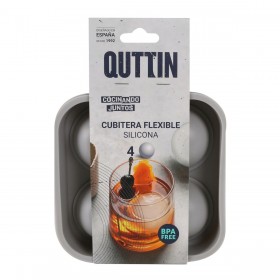 Formina per Cubetti di Ghiaccio Quttin Silicone 12,5 x 12,5 x 4,75 (24 Unità)