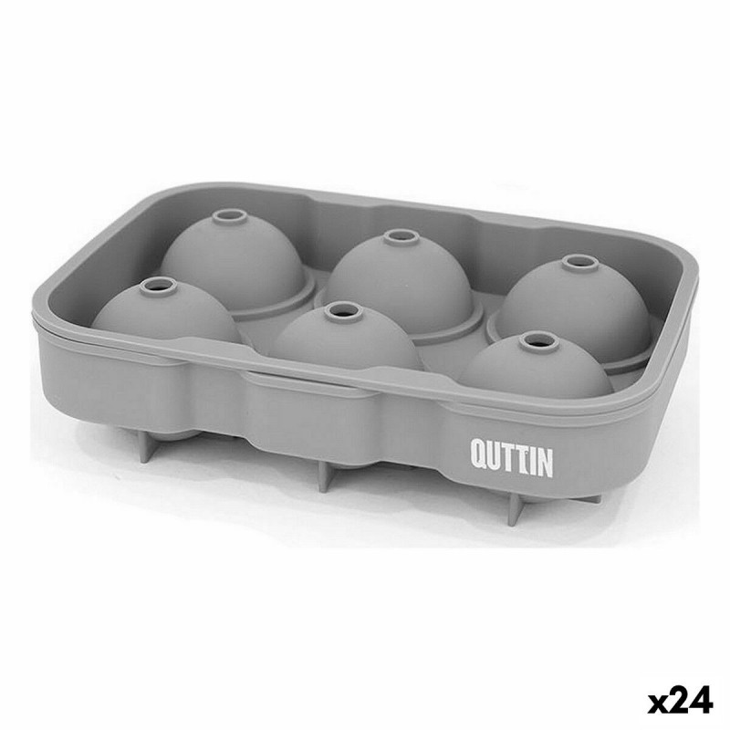 Formina per Cubetti di Ghiaccio Quttin Silicone 18 x 12,5 x 4,75 cm (24 Unità)