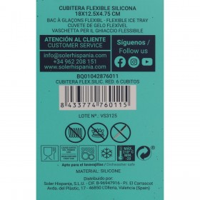 Formina per Cubetti di Ghiaccio Quttin Silicone 18 x 12,5 x 4,75 cm (24 Unità)