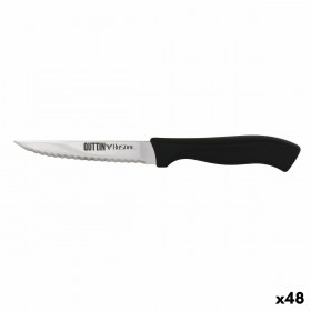 Coltello Seghettato Quttin Kasual 22 x 2 x 1,5 cm Nero Argentato