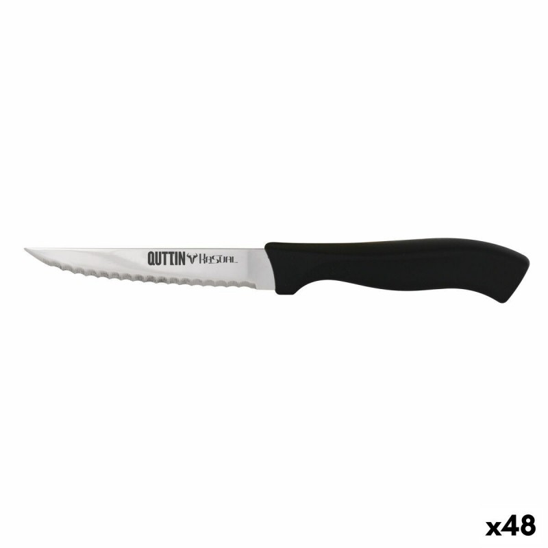 Coltello Seghettato Quttin Kasual 22 x 2 x 1,5 cm Nero Argentato