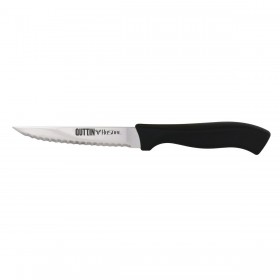 Coltello Seghettato Quttin Kasual 22 x 2 x 1,5 cm Nero Argentato