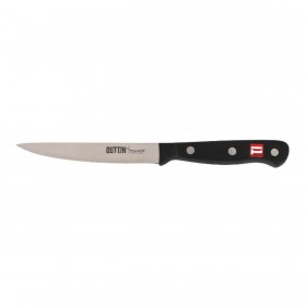 Coltello Pela Verdure Quttin Nero Argentato 12 cm (24 Unità)