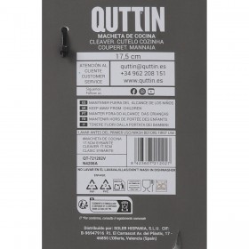 Accetta da Cucina Quttin Sybarite Nero Argentato 17,5 cm (6 Unità)