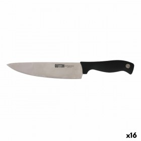 Coltello da Cucina Quttin Dynamic Nero Argentato 20 cm (16 Unità)