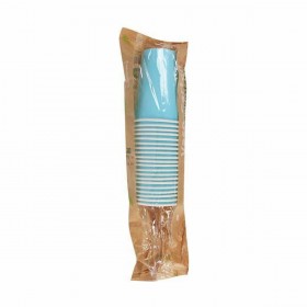 Set di Bicchieri Algon Monouso Cartone Azzurro 20 Pezzi 220 ml (20 Unità)