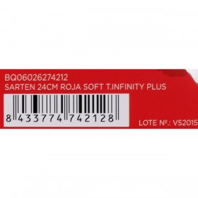 Padella Quttin Infinity Rosso 24,3 x 43 x 5 cm (6 Unità)