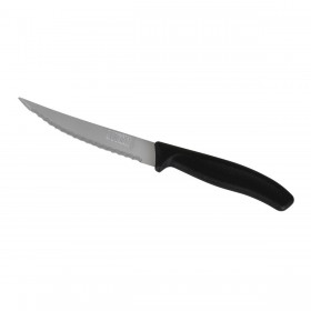 Set di Coltelli per Carne Quttin Nero Argentato 11 cm 6 Pezzi (12 Unità)