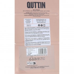 Set di Coltelli Quttin Nero Nero 3 Pezzi (12 Unità)