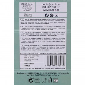 Set di Coltelli Quttin Nero Nero 5 Pezzi (4 Unità)