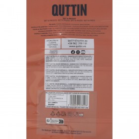 Set di Coltelli Quttin Nero Nero 6 Pezzi (4 Unità)