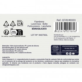 Porta pranzo Ermetico Quttin   Rettangolare 3,5 L (3 Unità)