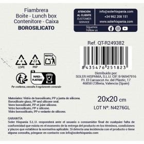 Porta pranzo Ermetico Quttin   Quadrato 2,2 L (4 Unità)