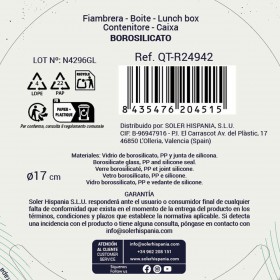 Porta pranzo Ermetico Quttin Rotonda 900 ml (6 Unità)
