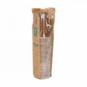 Set di Bicchieri Algon Monouso Cartone carta kraft 10 Pezzi 350 ml (20 Unità)