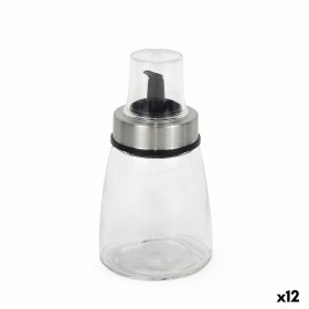 Oliera Quttin Trasparente Argentato Vetro 200 ml 6,5 x 6,5 x 12,5 cm (12 Unità)