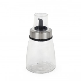 Oliera Quttin Trasparente Argentato Vetro 200 ml 6,5 x 6,5 x 12,5 cm (12 Unità)