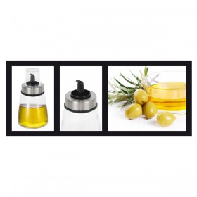 Oliera Quttin Trasparente Argentato Vetro 200 ml 6,5 x 6,5 x 12,5 cm (12 Unità)