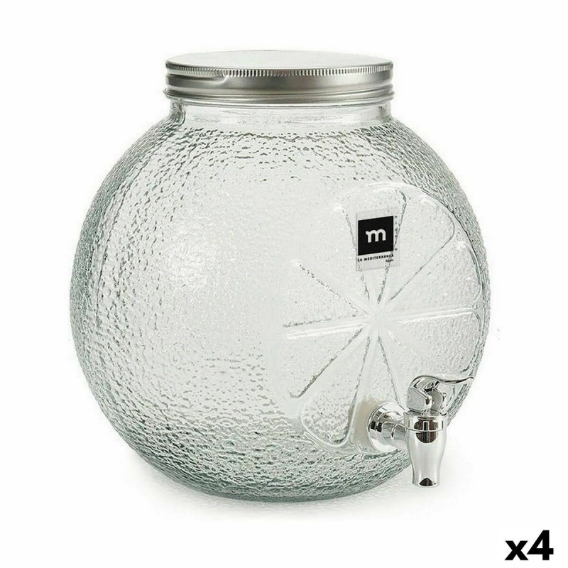 Dispenser di bevande La Mediterránea Rubinetto Vetro 5 L (4 Unità)