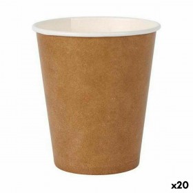 Set di Bicchieri Algon Monouso carta kraft 12 Pezzi 250 ml (20 Unità)