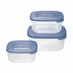 Set di scatole porta pranzo Tontarelli Quadrato 3 Pezzi (20 Unità)