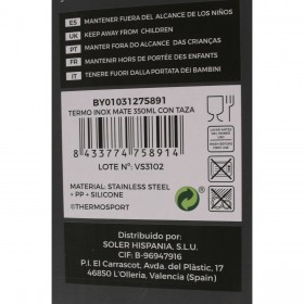 Thermos da Viaggio ThermoSport Acciaio inossidabile Tazza 350 ml (8 Unità)