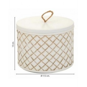 Scatola-Portagioie Alexandra House Living Bianco Poliresina 17 x 13 x 17 cm