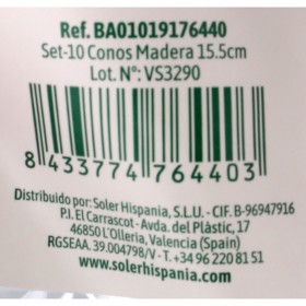 Set di Ciotole Algon Coni Monouso Legno 10 Pezzi 15,5 cm (24 Unità)