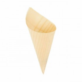 Set di Ciotole Algon Coni Monouso Legno 8 Pezzi 18 cm (24 Unità)