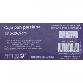 Portapane Quttin Mobile Griglia otturatore Legno 37,5 x 26,5 x 16 cm (6 Unità)