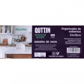 Vassoio Portaposate Quttin Quttin Legno 33 x 28 x 3,5 cm (12 Unità)
