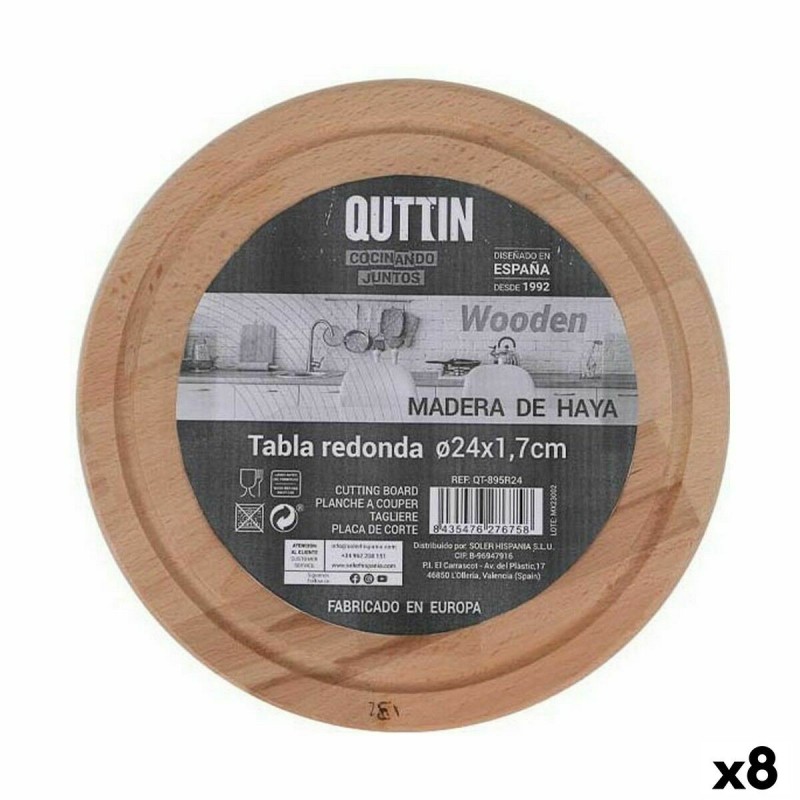 Tagliere per servire Quttin Quttin Rotonda ø 24 x 1,7 cm (8 Unità)