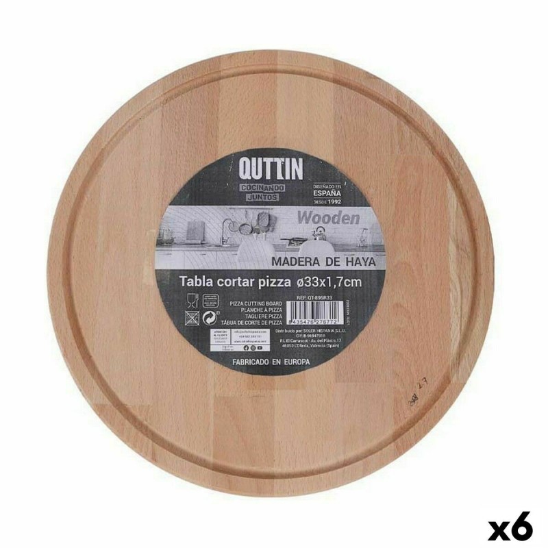 Tagliere per servire Quttin Quttin Rotonda Ø 33 x 1,7 cm (6 Unità)