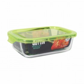 Porta pranzo Ermetico Quttin Verde Trasparente Rettangolare 0,6 L (6 Unità)