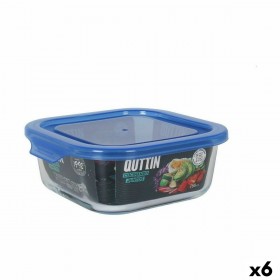 Porta pranzo Ermetico Quttin Azzurro Trasparente 750 ml (6 Unità)